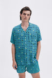 Light Blue Shirt with 'Lucky Charms' print, a stylish collaboration by Mary Matson.
