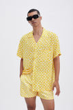 Yellow Shirt with 'Molinos' print, a stylish collaboration by Álvaro Piccardo.