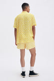 Yellow Shirt with 'Molinos' print, a stylish collaboration by Álvaro Piccardo.