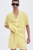 Yellow Shirt with 'Trazos' print, a stylish collaboration by Álvaro Piccardo.