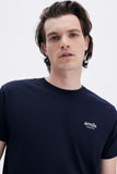 Blue Iconic Tee with 'Joie de Vivre' print, a stylish collaboration by Alice Hoffmann.