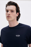 Blue Tee with 'Le Bel Été' print, a stylish collaboration by Edith Carron