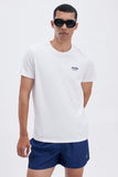 White Tee with 'Le Bel Été' print, a stylish collaboration by Edith Carron